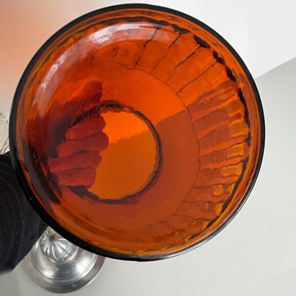 Vintage Amber Yellow Glass Kitchen Storage Jars, Apothecary Style - Large 13" - Picture 6 of 11